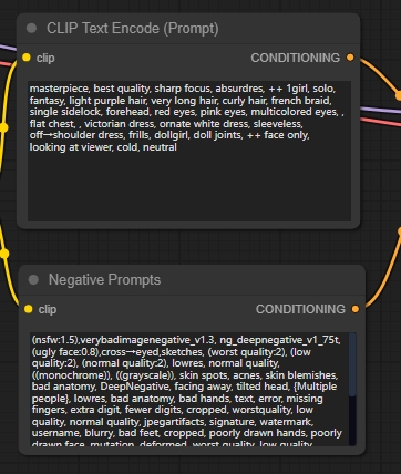 Text to image workflow - enter prompts