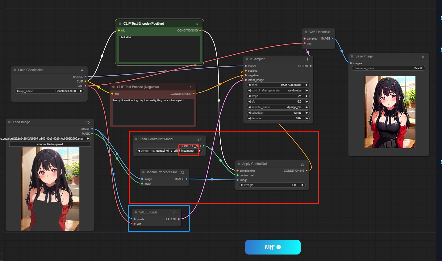 Repintado parcial - ControlNet Inpaint