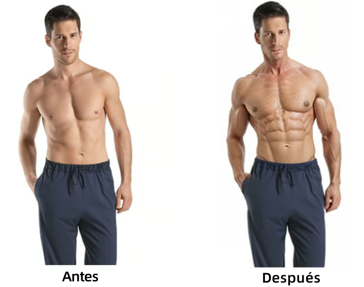 ComfyUI Redraw - Aumento muscular - Antes y después