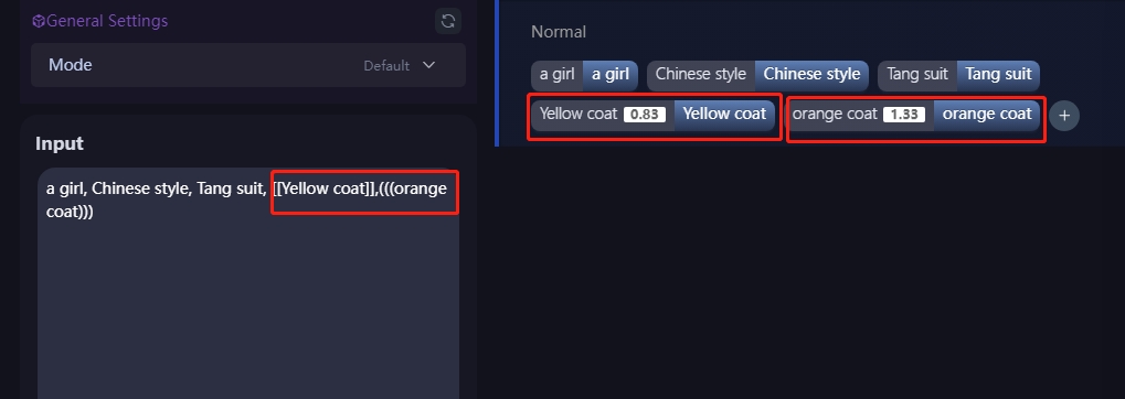 Emphasize prompts by adding parentheses