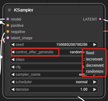 Text to Image Workflow - KSampler parameters
