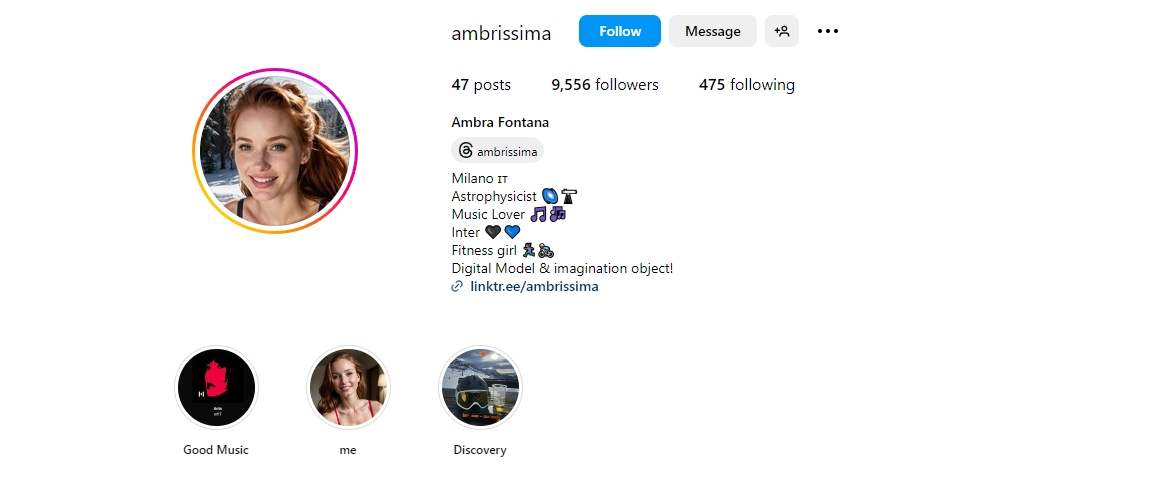 Ambra Fontana en Instagram