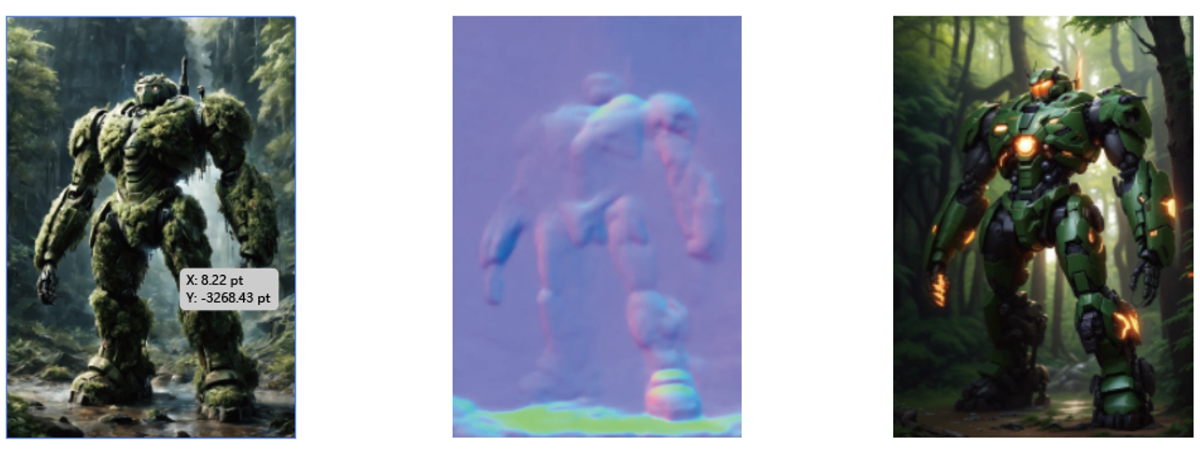Comparison of the original image, Normal Bae image and result image