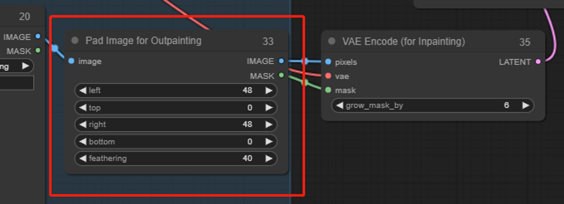 Core Nodes - Pad image for outpainting
