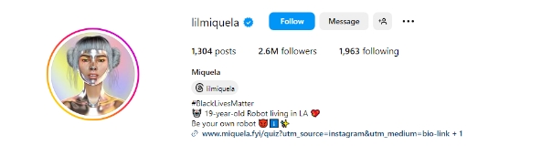 Lil Miquela on Instagram