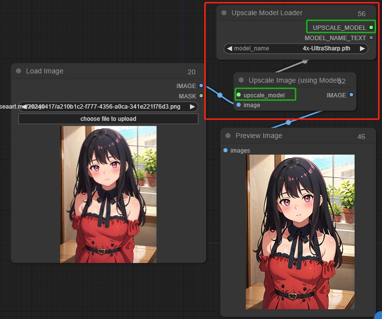 Core Nodes - Upscale image using a model