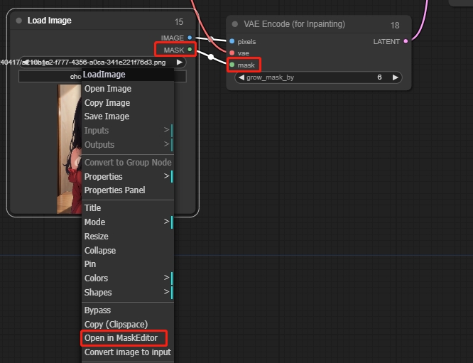 Partial Repainting workflow - VAE Encode