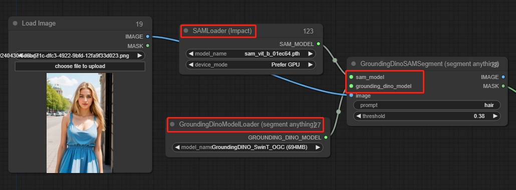 ComfyUI Redraw - Segment Anything - Identify the Hair