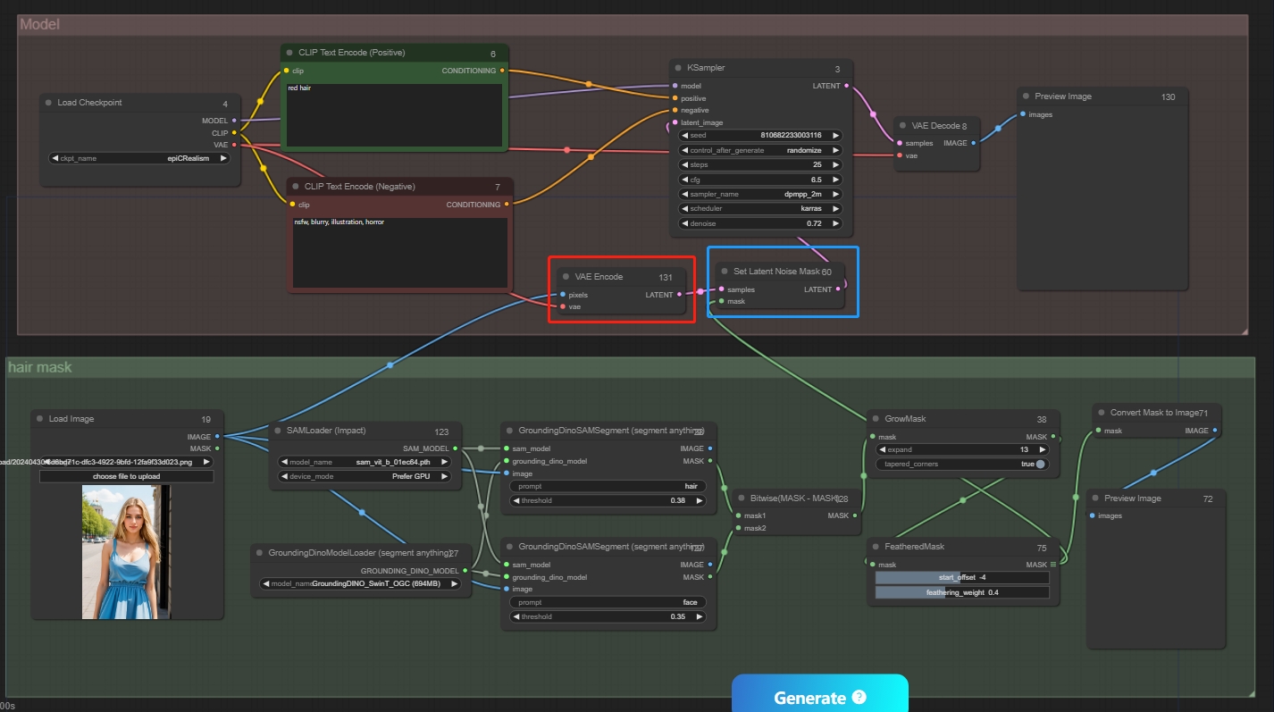 ComfyUI Redraw - Partial Repaint - Add the Model Group