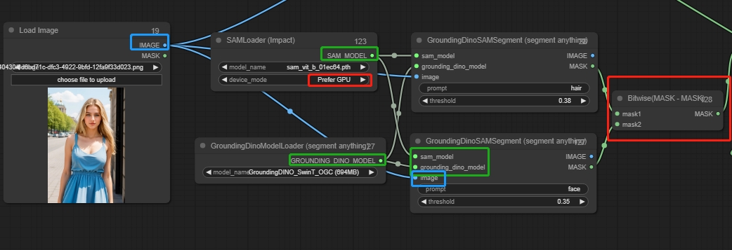 ComfyUI Redraw - Segment Anything - Enhance the Accuracy of Mask Recognition